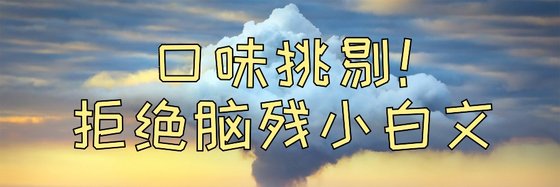 口味挑剔！拒絕腦殘小白文